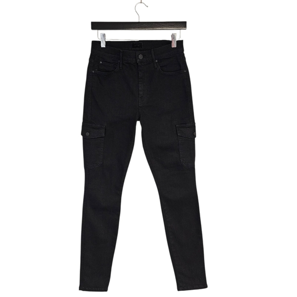 MOTHER The Charmer Cargo High RiseSkinny Not Gulity Black Jeans 26 Preowned